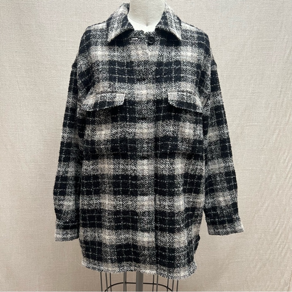 NWT Banana Republic Oversized Boucle Alpaca Blend Shirt Jacket - Picture 7 of 10